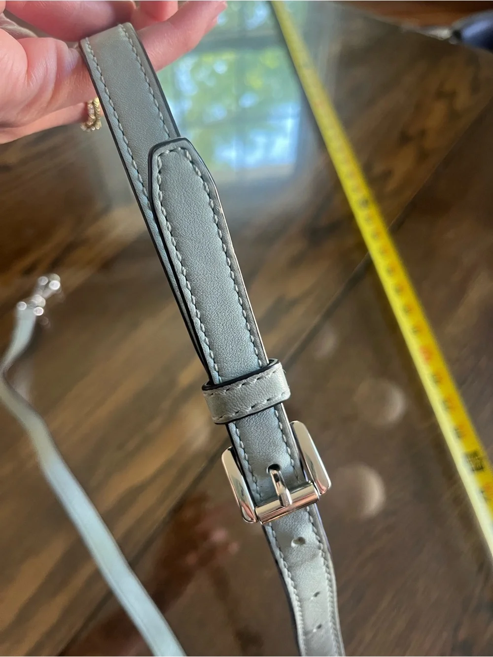 Michael Kors Blue Purse Strap with Nickel Hardware